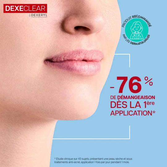 Dexeryl Dexeclear Nettoyant Hydratant Apaisant 400 ml – Peau acnéique desséchée et irritée