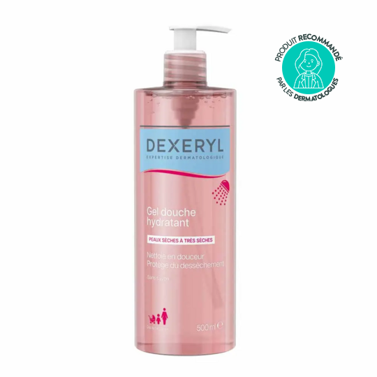 Dexeryl Gel douche 500 ml – nettoyant hydratant et protecteur peaux sèches
