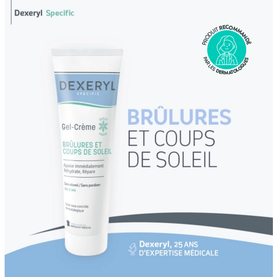 Dexeryl Gel-crème brûlures et coups de soleil 50 g