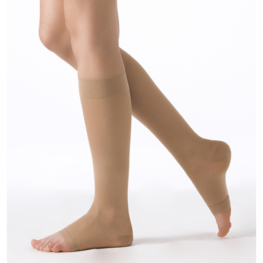 DIAPHANE - Chaussettes de Contention Normales Pieds Ouverts Dune C2 - Taille M