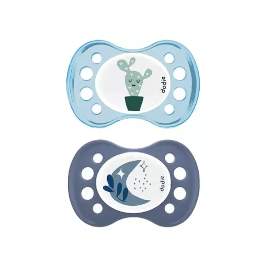 Dodie Sucettes anatomiques jour nuit 0‑6 mois 2 pièces – sucette anatomique bébé