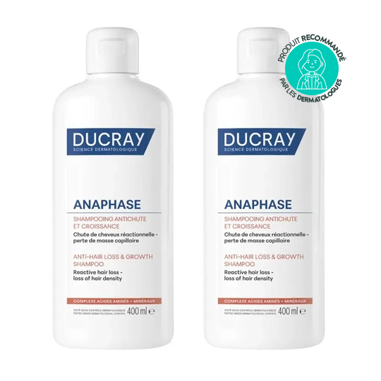 Ducray Anaphase+ shampooing complément antichute 2x400 ml anti-chute & cuir chevelu stimulant