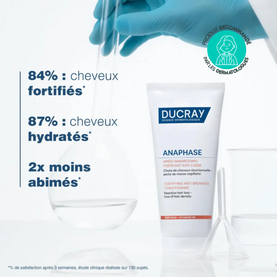 Ducray anaphase après-shampooing fortifiant anti-casse 200 ml renforcement & démêlage