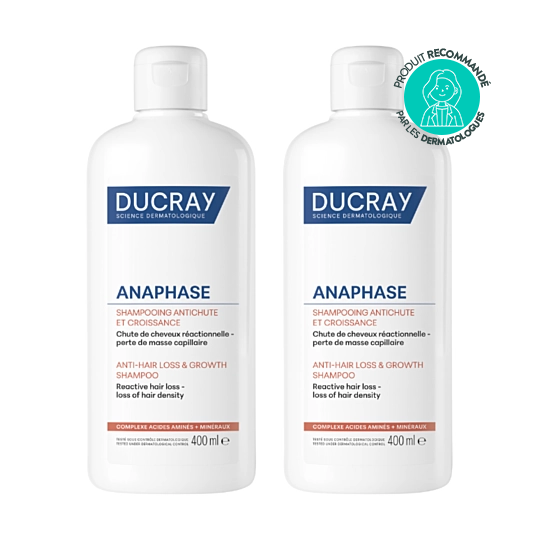 Ducray Anaphase Duo shampooing anti-chute et croissance 2x400 ml fortifiant & stimulation cheveux