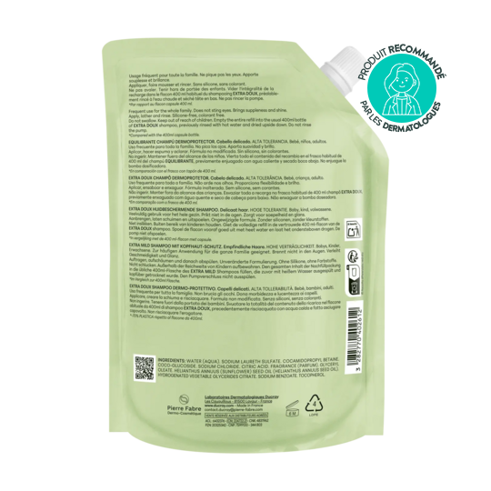 Ducray Shampooing dermo-protecteur extra-doux  éco-recharge 400 ml — hygiène cheveux famille