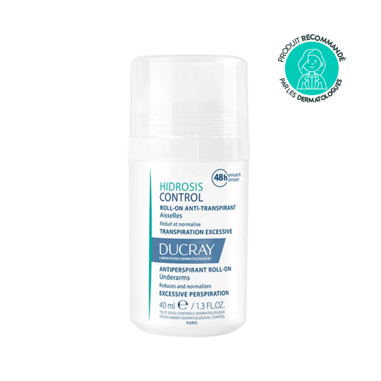 Ducray hidrosis control roll-on anti-transpirant aisselles 40 ml transpiration excessive & efficacité 48h