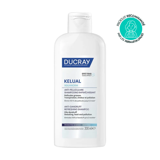 Ducray kelual squanorm shampooing rafraîchissant anti-pelliculaire 200 ml pellicules grasses & fraîcheur