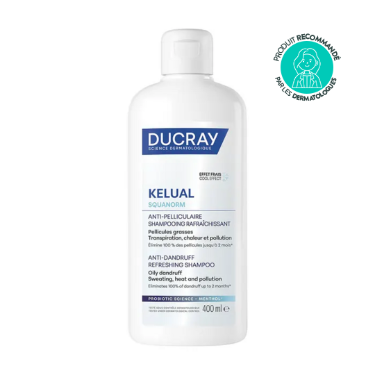 Ducray kelual squanorm shampooing rafraîchissant anti-pelliculaire 400 ml pellicules grasses & fraîcheur