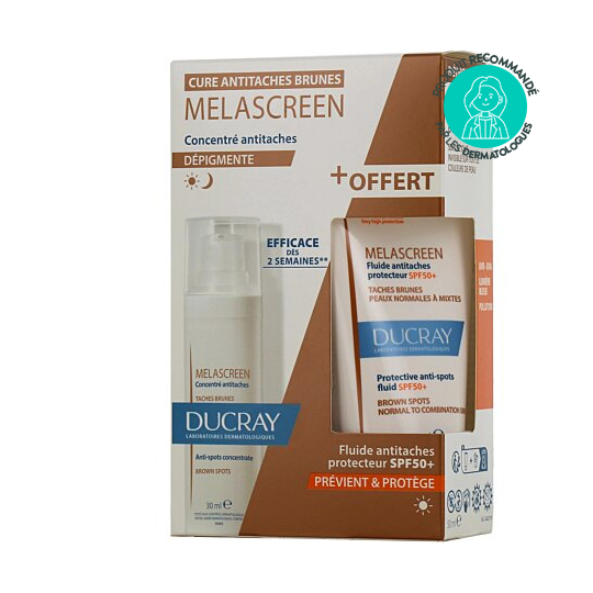 Ducray Melascreen Concentré Anti-Taches 30ml + Fluide Anti-Taches SPF50+ 50ml