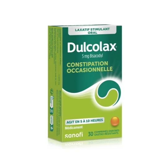 Dulcolax 5 mg - 30 comprimés enrobés gastro-résistants – Médicament contre la constipation