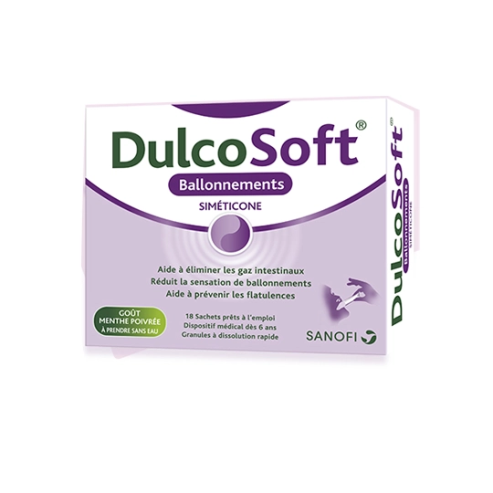 Dulcosoft Ballonnements Siméticone 18 Sachets