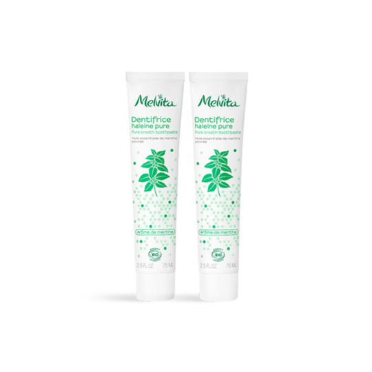 Melvita Duo Dentifrices Haleine Pure Bio - Lot de 2 x 75 ml