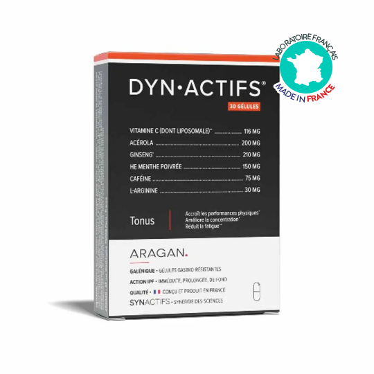 DynActifs Tonus Aragan 30 gélules – Énergie, performances et anti-fatigue