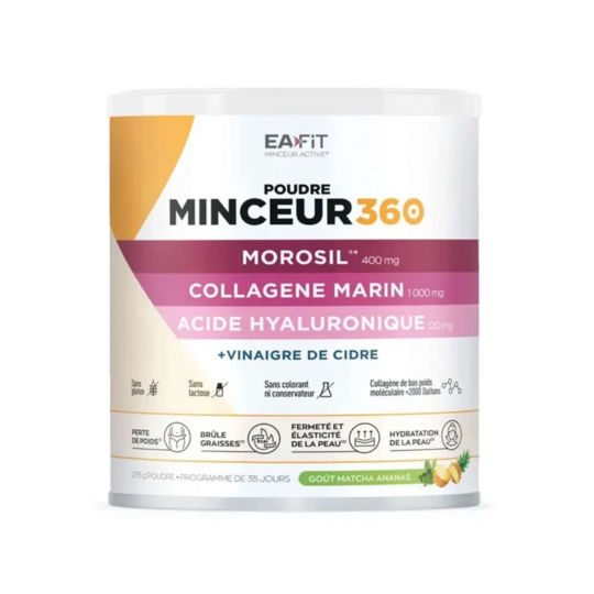 Eafit Minceur 360 Poudre Morosil Matcha Exotique 275g programme minceur peau