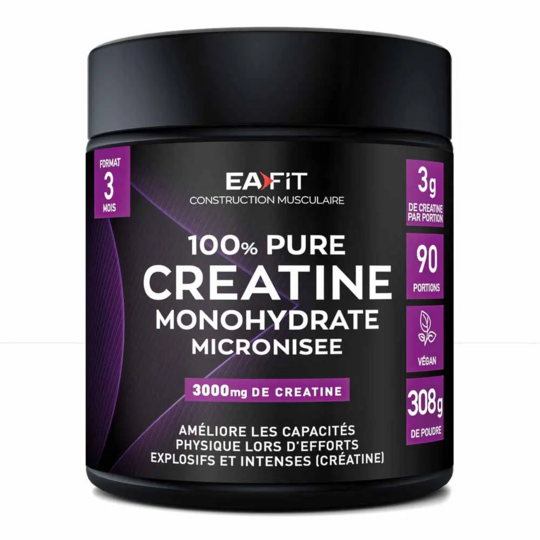 Eafit Pure Créatine monohydrate poudre 300g performance musculation récupération