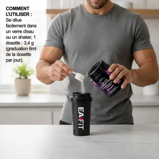 Eafit Pure Créatine monohydrate poudre 300g performance musculation récupération