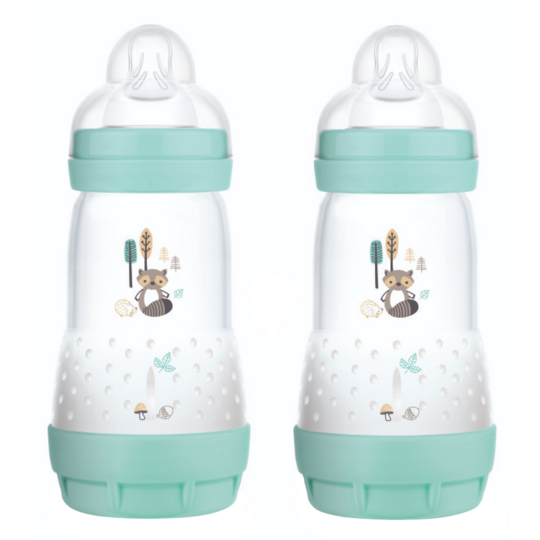 EASY START - Biberon Anti-Colique Nature Aqua + 2 mois - Lot de 2 x 260 ml