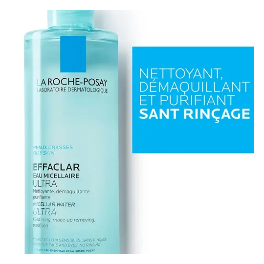 La Roche Posay Effaclar Eau Micellaire ultra Peaux Grasses Lot de 2 x 400 ml