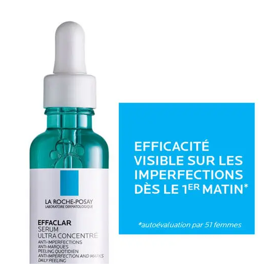 La Roche Posay Effaclar Sérum Ultra Concentré  30 ml + Gel Moussant Purifiant 50 ml Offert