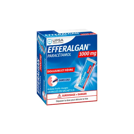 Efferalgan  Fruits Rouges 1000 mg  Granulés en Sachet