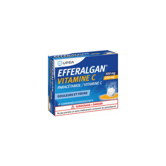 Efferalgan Vitamine C 500 mg/200mg 16 comprimés effervescents
