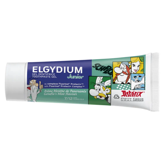 Elgydium Junior Dentifrice Menthe douce 7 - 12 ans Asterix 50 ml