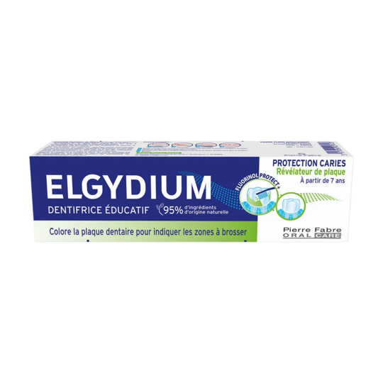Elgydium Dentifrice educatif  protection carier, revelateur de plaque 7 ans 50 ml