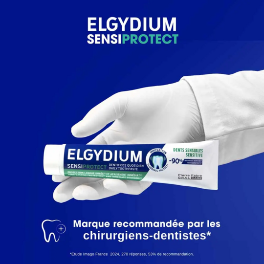 Elgydium Sensiprotect Dentifrice Duo Dents Sensibles 2 x 75 ml – Protection quotidienne des dents sensibles