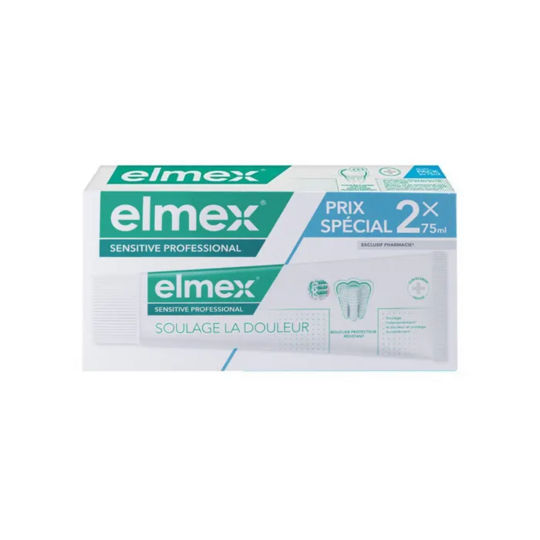 Elmex Sensitive Professional Dentifrice 2 × 75 ml – Soin intensif gencives sensibles