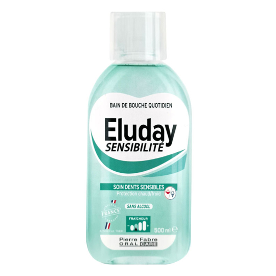 ELUDAY SENSIBILITE - Bain de Bouche Soin des Dents sensibles Sans Alcool - 500 ml