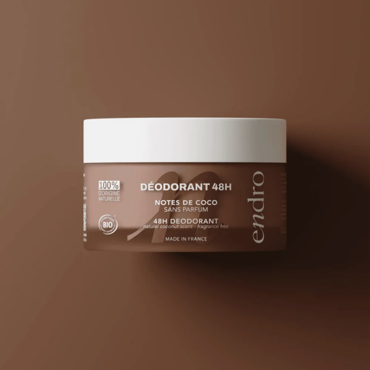 Endro Déodorant Baume 48H Notes de Coco Bio 50 g anti-odeur naturel
