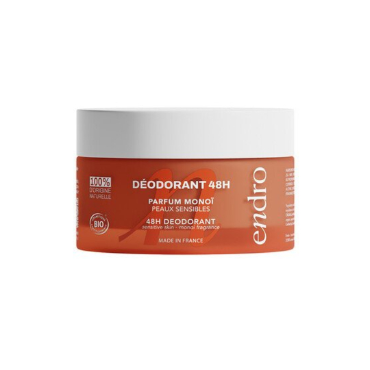 Endro Déodorant Baume 48H Monoï Bio 50 g peaux sensibles