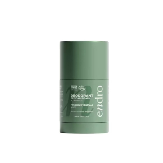 Endro Déodorant Stick Mixte 48 h Fraîcheur Végétale 50 g rechargeable