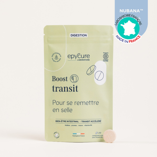 Epycure Boost transit 30 comprimés – banane verte, prunelle, mauve