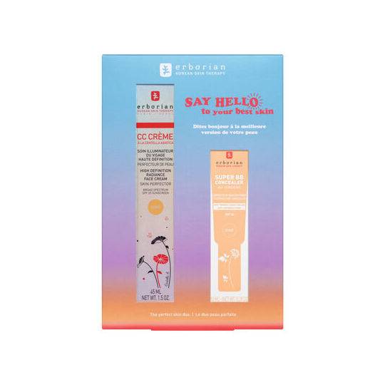 Erborian Coffret Peau Parfaite Doré 2 soins CC Crème Doré et Super BB Concealer Doré