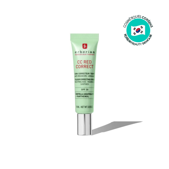 Erborian CC Red Correct 15ml — soin correcteur teinté anti-rougeurs