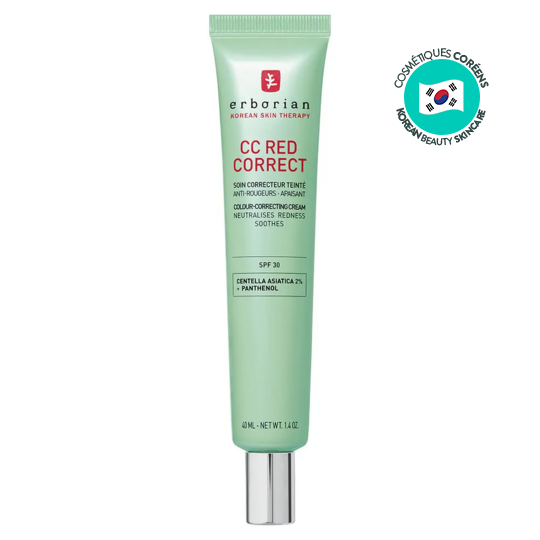 Erborian CC Red correct SPF30 40 ml – soin correcteur anti-rougeurs