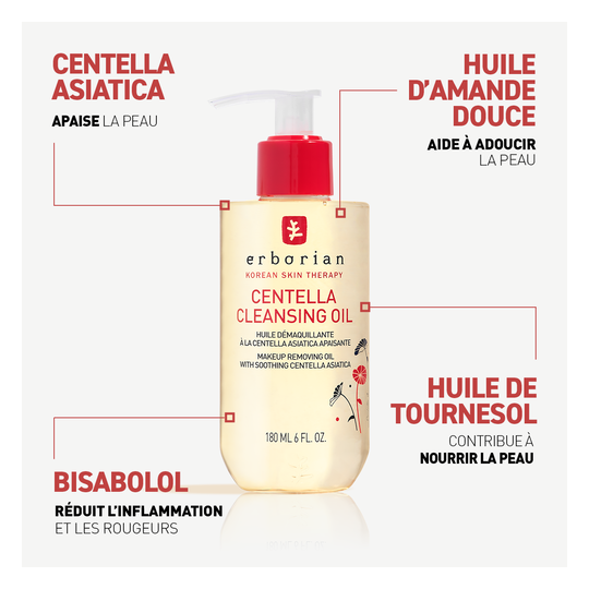 Erborian Centella Cleansing Oil huile démaquillante 180 mL Cosmétiques Coréennes