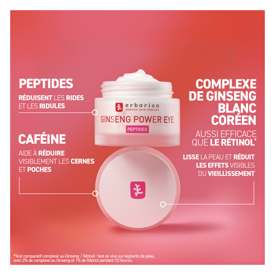 Erborian Ginseng Power Eye - crème yeux lissante 15 mL Cosmétiques Coréennes
