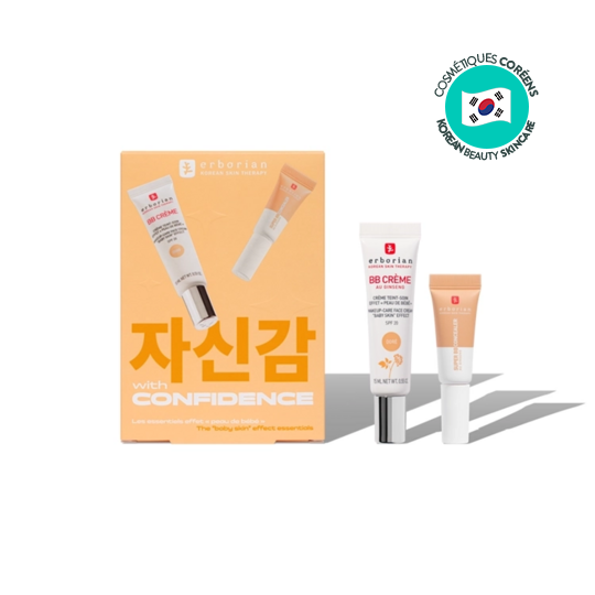 Erborian coffret les essentiels effet peau de bébé – duo teint parfait ginseng doré