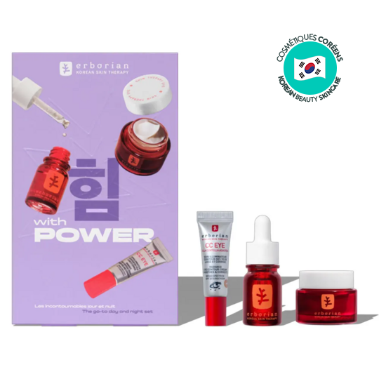 Erborian Coffret jour et nuit doré – routine visage et regard perfectrice