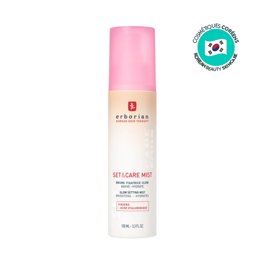 Erborian Set&Care brume fixatrice glow 100 ml — spray fixateur de maquillage et hydratant