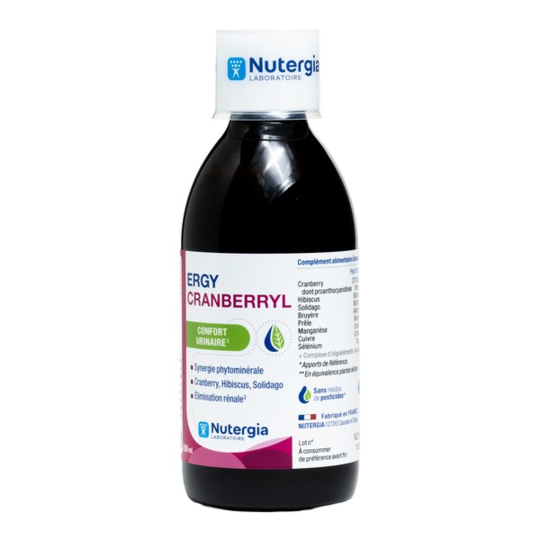 Nutergia Ergycranberryl solution buvable 250 ml – cranberry, confort urinaire