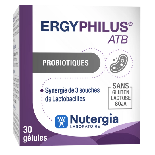 Ergyphilus  ATB – Probiotique antibiotique – 3 souches – 7 milliards/gélule