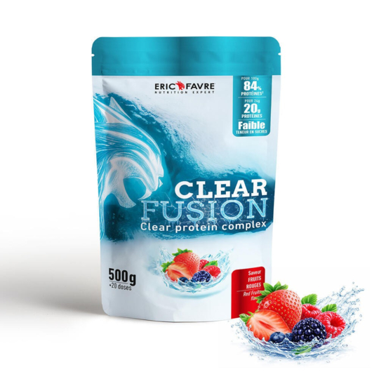 Eric Favre Clear Fusion Fruits rouges 500 g – clear whey et collagène