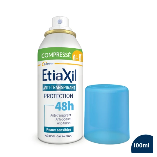 Etiaxil Anti-Transpirant Déodorant Spray 48H Peaux Sensibles 2 x 100ml