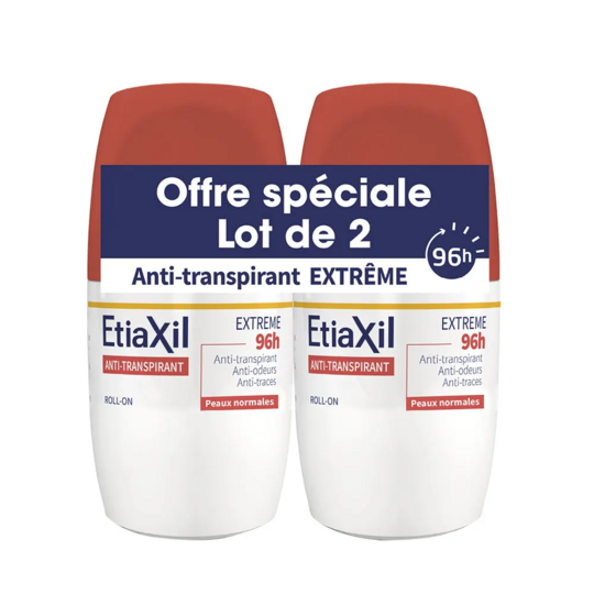 Etiaxil Anti-transpirant Extrême 96h Roll-on 2 x 50 ml