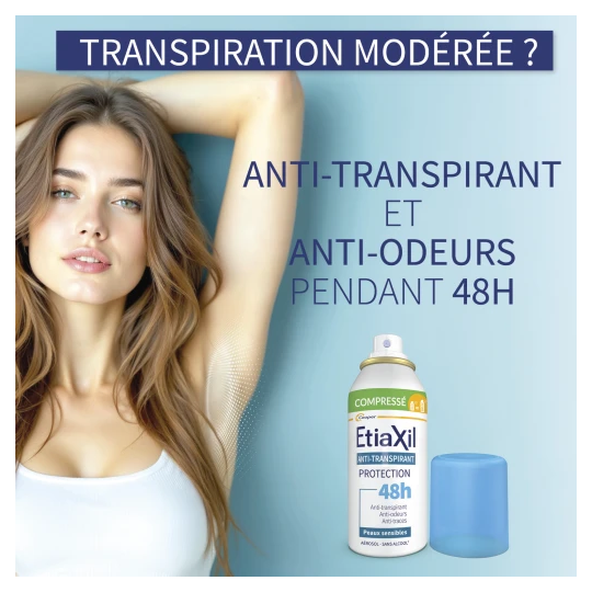 Etiaxil Anti-Transpirant Déodorant Compressé 48h Peaux Sensibles 100 ml