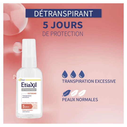 Etiaxil Détranspirant Extrême 5 jours - Multizones Spray 30 ml