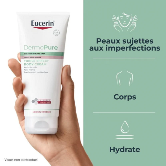 Eucerin DermoPure crème corps triple action -Anti-imperfections Anti-marques 200 ml